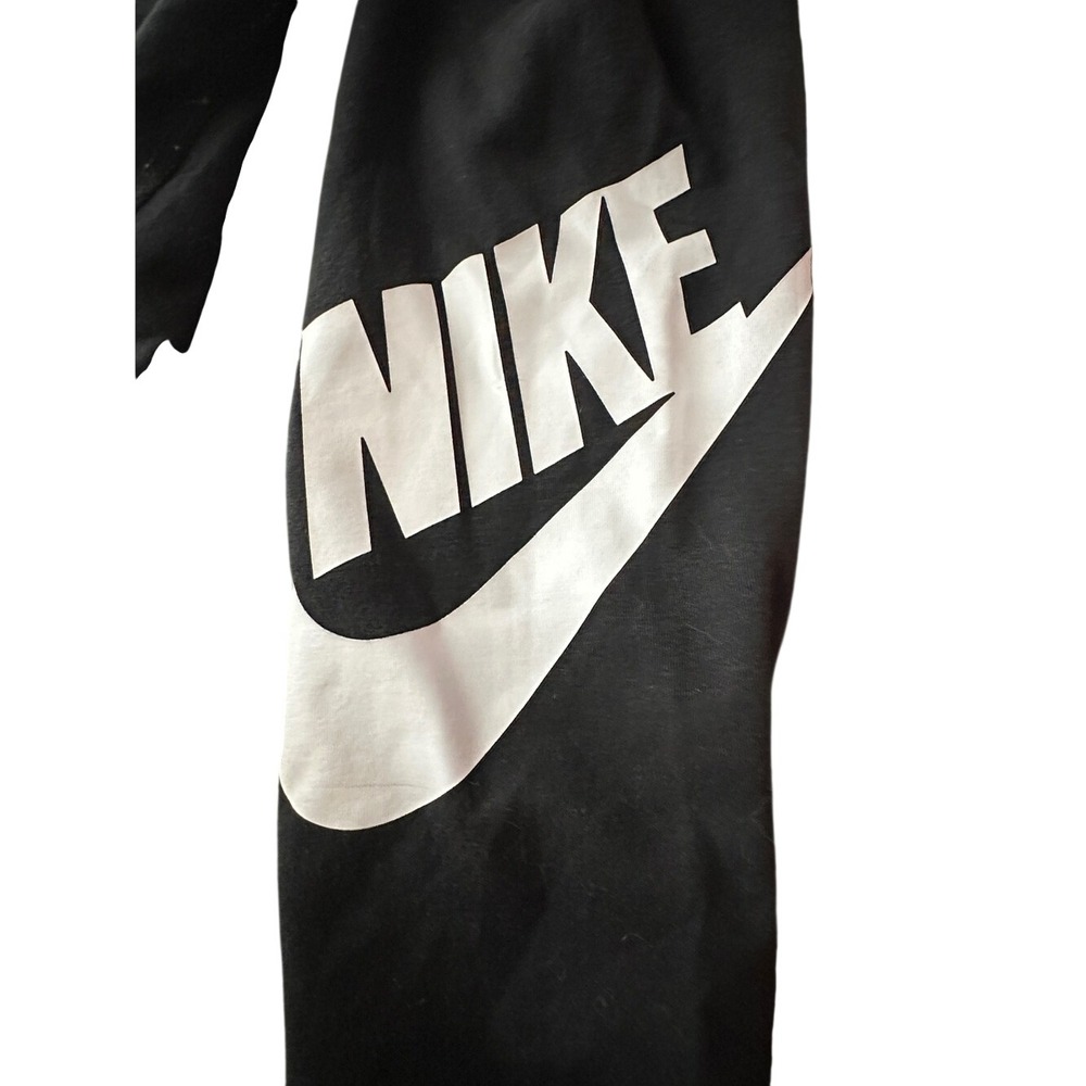 Nike Kids Sportswear Leggings Black White Logo Graphic DV7791-010 Size Medium